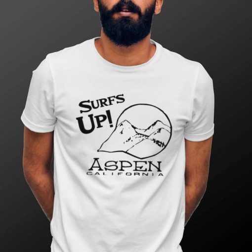 Surfs up Aspen California art logo shirt