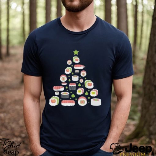 Sushi christmas tree pajama cool japanese food x mas t shirt