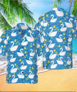 Swans And Ducks Swimming Hawaiian Summe T Shirt