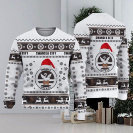 Swansea City A.F.C 3D Ugly Christmas Sweater All Over Printed Sweater Christmas Gift