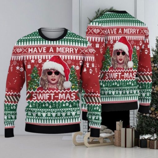 Swifties Ugly Christmas Sweater, Taylor All Over Print Sweater