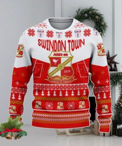 Swindon Town Snowflakes Tree Custom Name Ugly Christmas Sweater New For Fans Gift Holidays Christmas