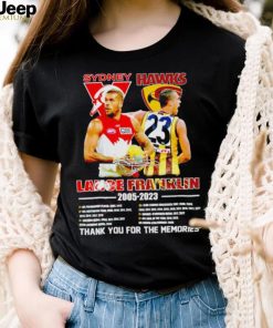 Sydney Lance Hawks Franklin 2005 2023 thank you for the memories signature shirt