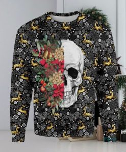 Symmetric Skull And Christmas Ugly Sweater