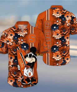 Syracuse Orange Aloha Mick Pattern Hawaiian Shirt For Fans