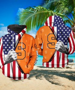 Syracuse Orange NCAA US Flag 3D Printed Hoodie