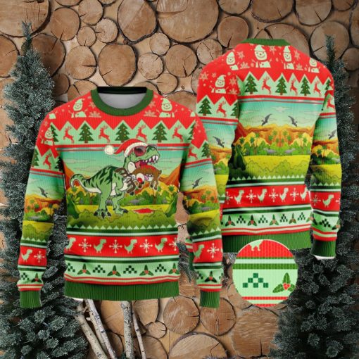 T Rex Eating Reindeer Ugly Christmas Sweater Xmas Gifts