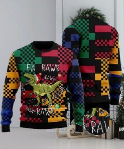 T rex Rawr Rawr Rawr Christmas Family Gift Ugly Christmas Sweater