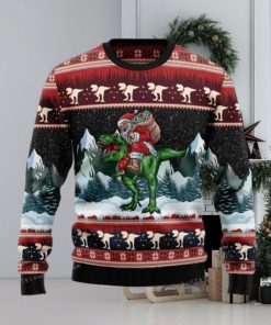 T rex Santa Clause Ugly Sweater Party