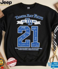 TAmpa Bay Rays TB 2022 2023 the first team in MLB history to hit a home signatures shirt