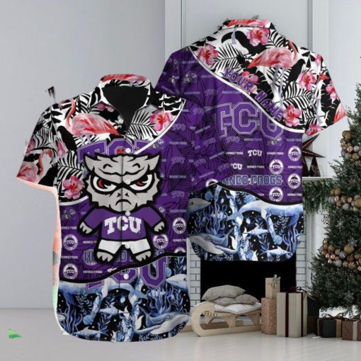 TCU Horned Frogs NCAA Pocket Custom Name Hawaiian Shirt Beach For Men Women Gift For Fans