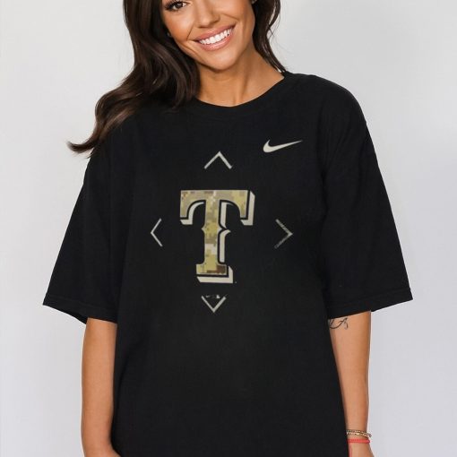 TEXAS RANGERS NIKE CAMO LOGO 2023 SHIRT