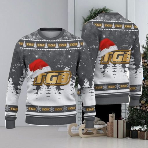 TGB Logo Wearing Santa Hat Christmas Gift Ugly Christmas Sweater Christmas Gift Ideas