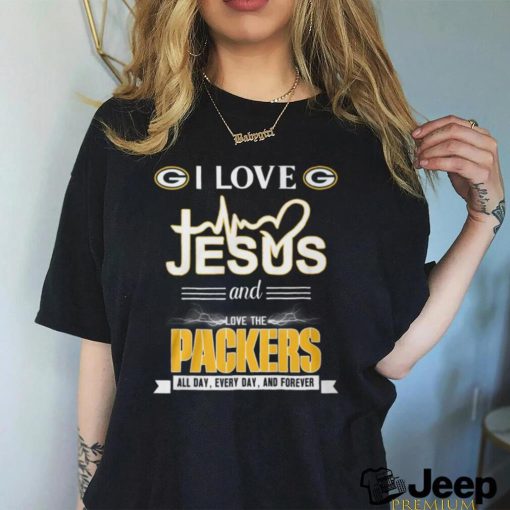 TRENDING] I Love Jesus And Love The Packers All Day, Every Day, And Forever Unisex T Shirt