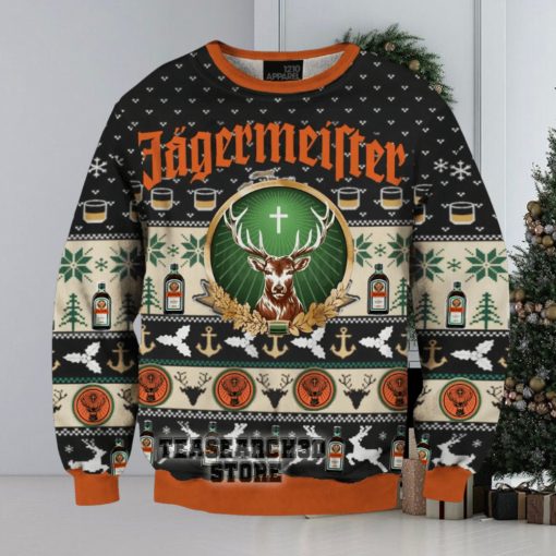 TRENDING Jagermeister Drink Black Fun Ugly Christmas Sweater