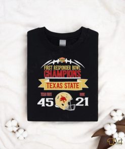 TRENDING Texas State Bobcats first responder bowl champions 2023 win Rice Owls 45 21 shirt