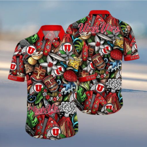 TRENDING Utah Utes NCAA2 Flower Hawaiian Shirt