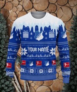 TSG Hoffenheim Logo Ugly Christmas Sweater New Gift For Men And Women Custom Name Custom Name