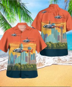 TTexas Careflite Bell 407gx Summer Aloha And Beach Short hawaiian shirt