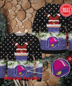 Taco Bell Wool Santa Claus In Funnels Logo Ugly Christmas Sweater