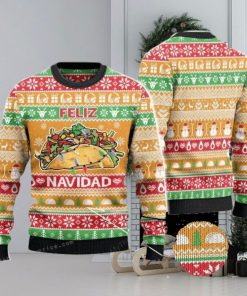 Tacos Lovers Gift Feliz Navidad Ugly Sweater Christmas Party