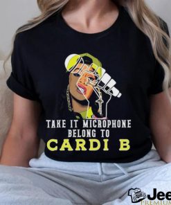 Take it microphone belong to cardi b shirt