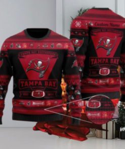 Tampa Bay BuccaneSan Francisco 49ers Football Team Logo Ugly Christmas Sweater AOP Textile Custom Name