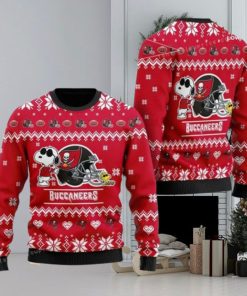 Tampa Bay Buccaneer Cute The Snoopy Show Football Helmet Ugly Christmas Sweater