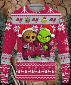 Tampa Bay Buccaneers Baby Groot And Grinch Best Friends Ugly Christmas Sweaters