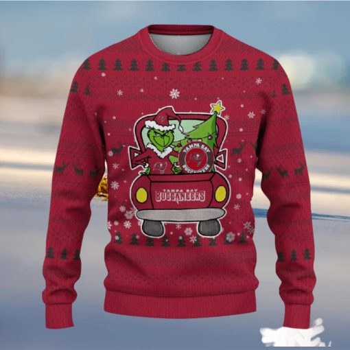 Tampa Bay Buccaneers Christmas Sweater Grinch Driving Funny Gift Fans