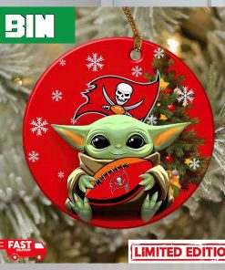 Tampa Bay Buccaneers Flag Baby Yoda NFL Christmas 2023 Christmas Tree Decorations Ornament_5145320 1