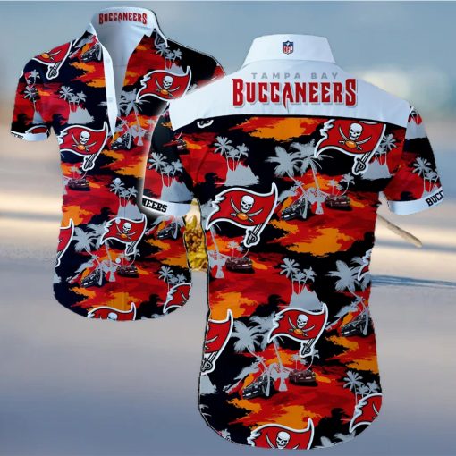 Tampa Bay Buccaneers Logo Hawaiian Summer Beach Shirt Full Print