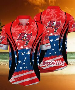 Tampa Bay Buccaneers NFL Flag US Background Hawaiian Shirt For Men And Women