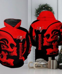 Tampa Bay Buccaneers NFL Skull 3D Printed Hoodie