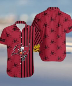 Tampa Bay Buccaneers Stripes and Skull Danger Hawaiian Shirt Gift For Halloween