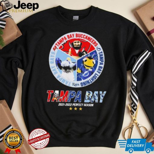 Tampa Bay Buccaneers Tampa Bay Lightning Tampa Bay Rays 2021 2022 Perfect Season Shirt