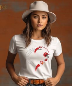 Tampa Bay Buccaneers football heart helmet logo gift shirt