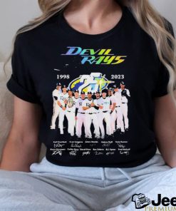 Tampa Bay Devil Rays 25th Anniversary 1998 2023 Thank You For The Memories Signatures Shirt