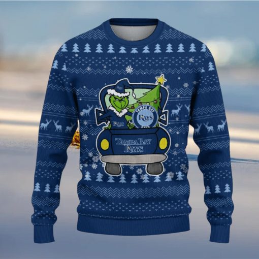 Tampa Bay Rays Christmas Sweater Grinch Driving Funny Gift Fans