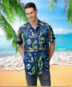 Tampa Bay Rays Floral Button Up Shirt