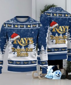 Tampa Bay Rays Logo Wearing Santa Hat Christmas Gift Ugly Christmas Sweater Christmas Gift Ideas