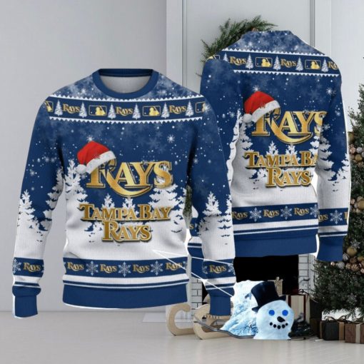 Tampa Bay Rays Logo Wearing Santa Hat Christmas Gift Ugly Christmas Sweater Christmas Gift Ideas