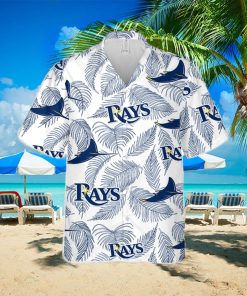 Tampa Bay Rays Palm Leaves Pattern Aloha Hawaiian Shirt