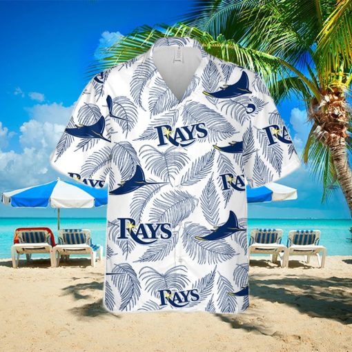 Tampa Bay Rays Palm Leaves Pattern Aloha Hawaiian Shirt