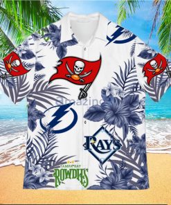 Tampa Bay Sport Teams Hawaiian Buccaneers Tampa Bay Rays Tampa Bay Lightning Rowdies Hawaiian Shirt For Fans