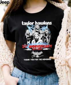 Taylor Hawkins 51st Anniversary 1972 2023 Thank You For The Memories Signatures Shirt