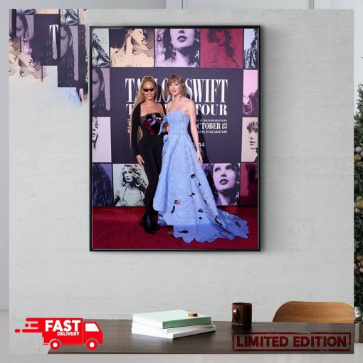 Taylor Swift And Beyonce Tonight At TS The Eras Tour Film Premiere Home Decor Poster Canvas