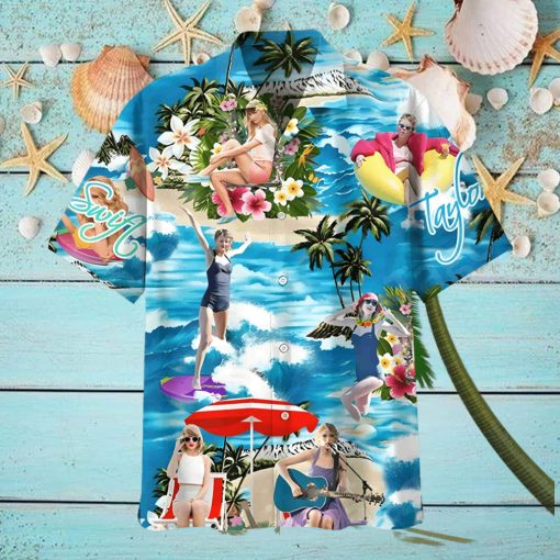 Taylor Swift On The Beach Hawaiian Shirt