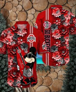 Ohio State Buckeyes Hawaiian Shirt Mickey Love Surfing Trending Summer Gift