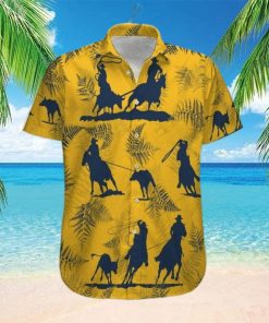 Team Roping Cowboy Yellow Unisex Hawaiian Shirts